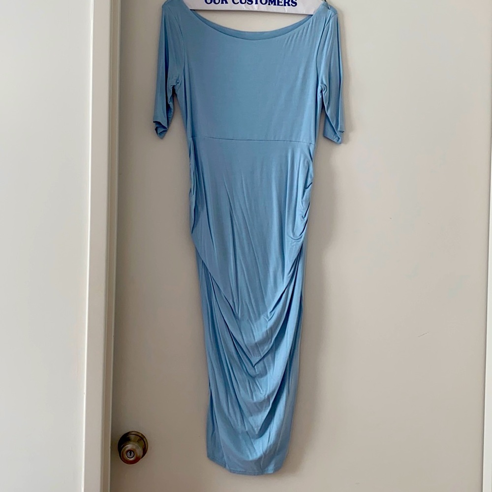 ASOS Light Blue Maternity Dress - Picture 2 of 5